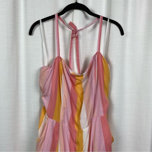 ModCloth x Collectif Sandy-Lynn Peachy Stripe Dress Sz.14 - Picture 5 of 16